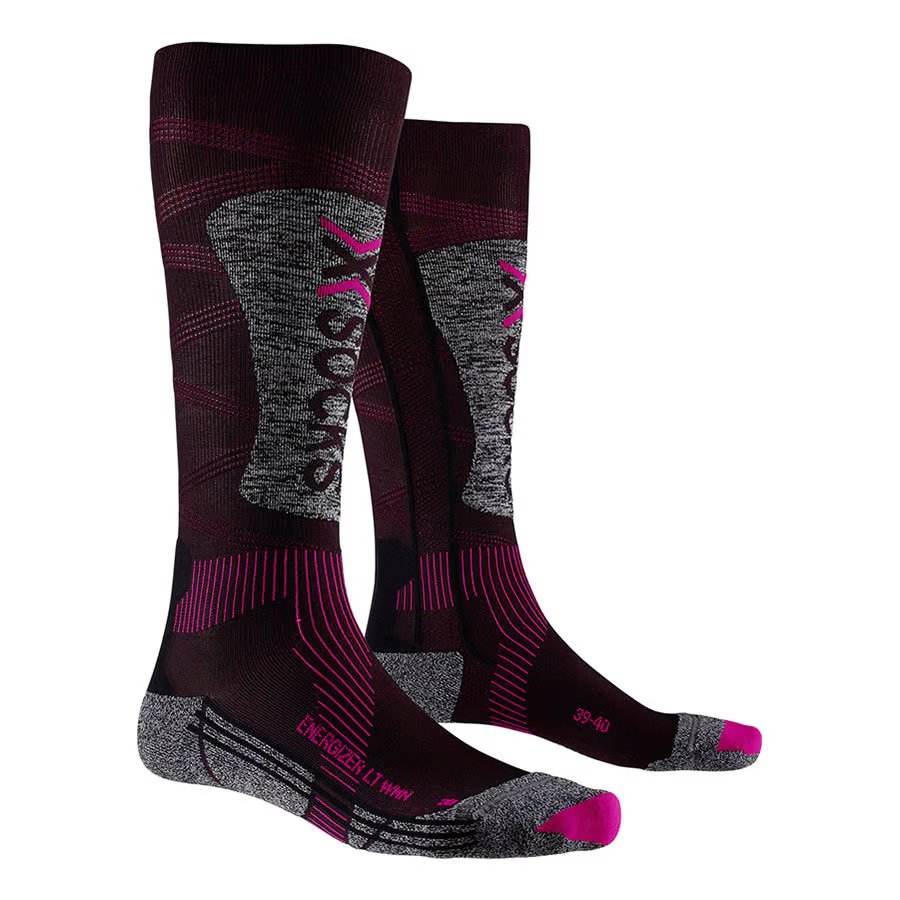 Ski Energizer Lt 4.0 W Socks - Black/Fluo Pink/Grey Melange - Blogside