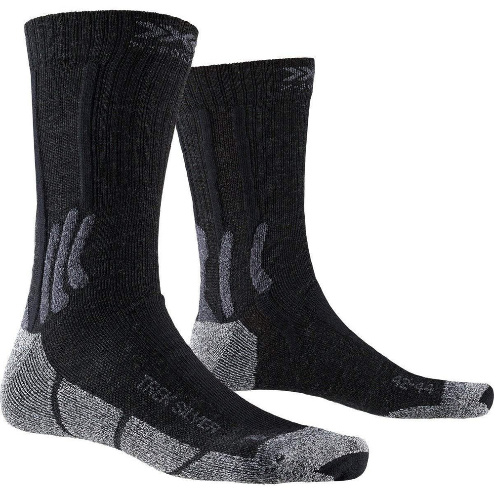 Trek Silver 4.0 Socks - Opal Black/Dolomite Grey Melange - Blogside